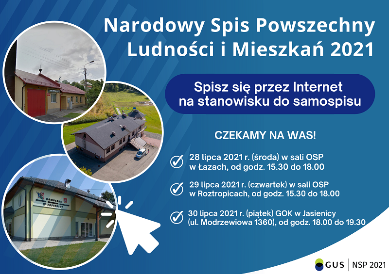 Informacja nt. Narodowego Spisu Powszechnego Ludności i Mieszkań na terenie gminy Jasienica.